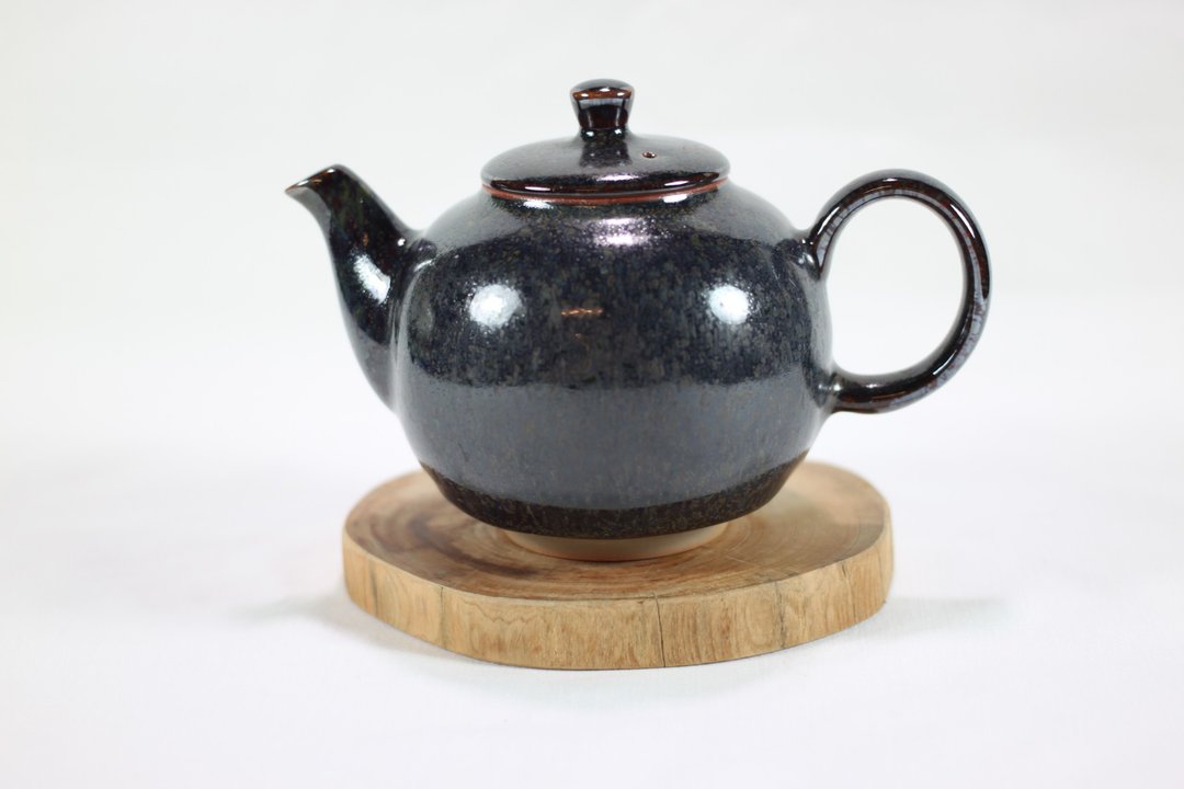 【圣诞礼盒】蕴借 天目釉 圆满茶壶 陶艺名家叶敏祥作品 - 茶具/茶杯 - 陶 
