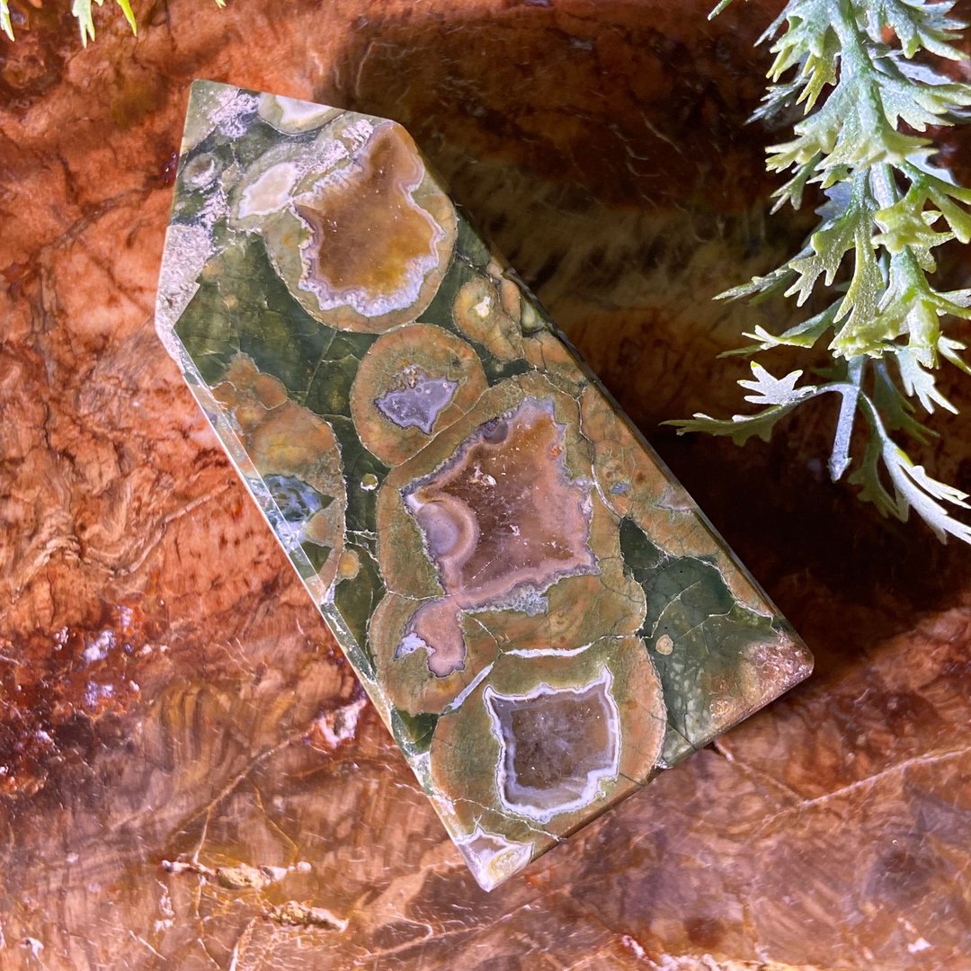 治愈雨林世界 | 森林雀仔石柱 | Rainforest  Kambaba Jasper | - 摆饰 - 宝石 