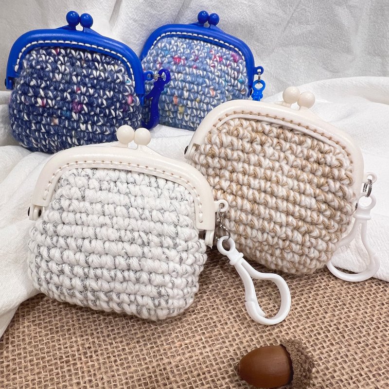 【方形口金】轻飘飘-四色可选 零钱包/收纳包/吊饰 - 零钱包 - 羊毛 