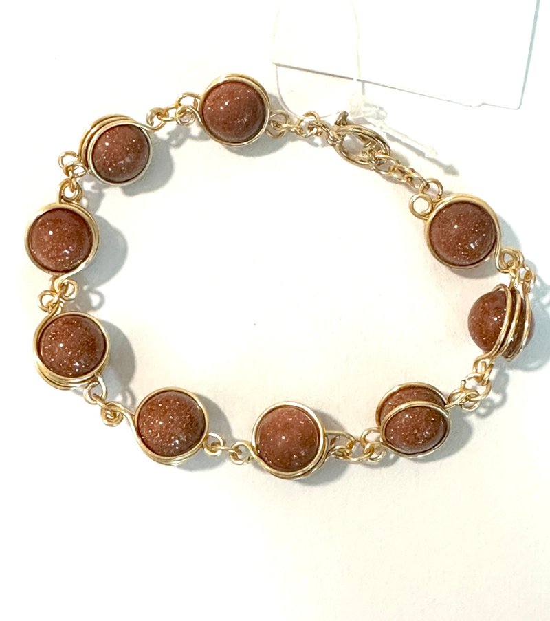 金砂石手链 金线 - 手链/手环 - 半宝石 金色