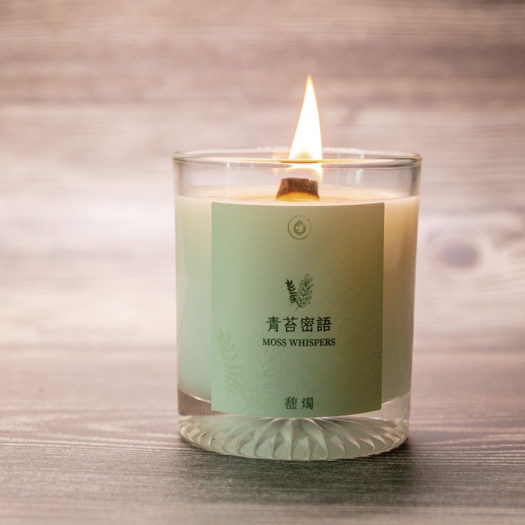 青苔密语 | 薰衣草苔藓香氛蜡烛 | 自然清新香气 - 蜡烛/烛台 - 蜡 绿色