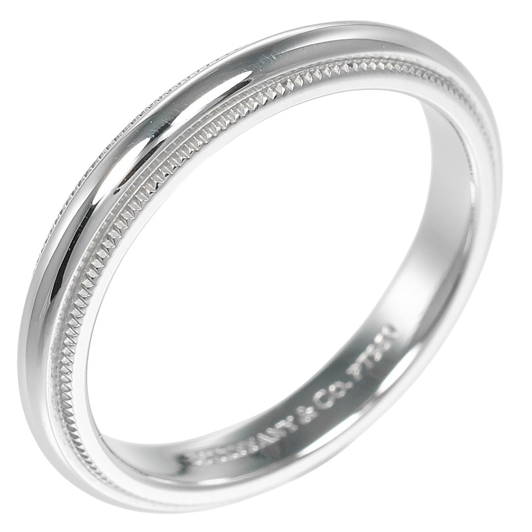 [日本直送] Tiffany & Co. Together Milgrain 戒指 10号 3mm 款 Pt950 铂金 约4.9g [二手] A级 - 戒指 - 贵金属 银色
