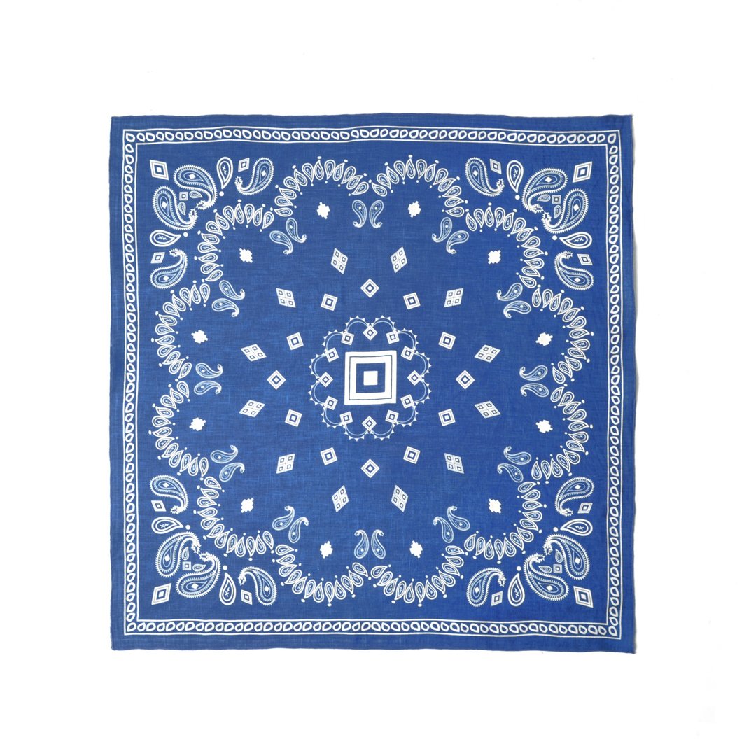 oqLiq - Display in the lost – 变形虫蓝染方巾 - 丝巾 - 棉 蓝色