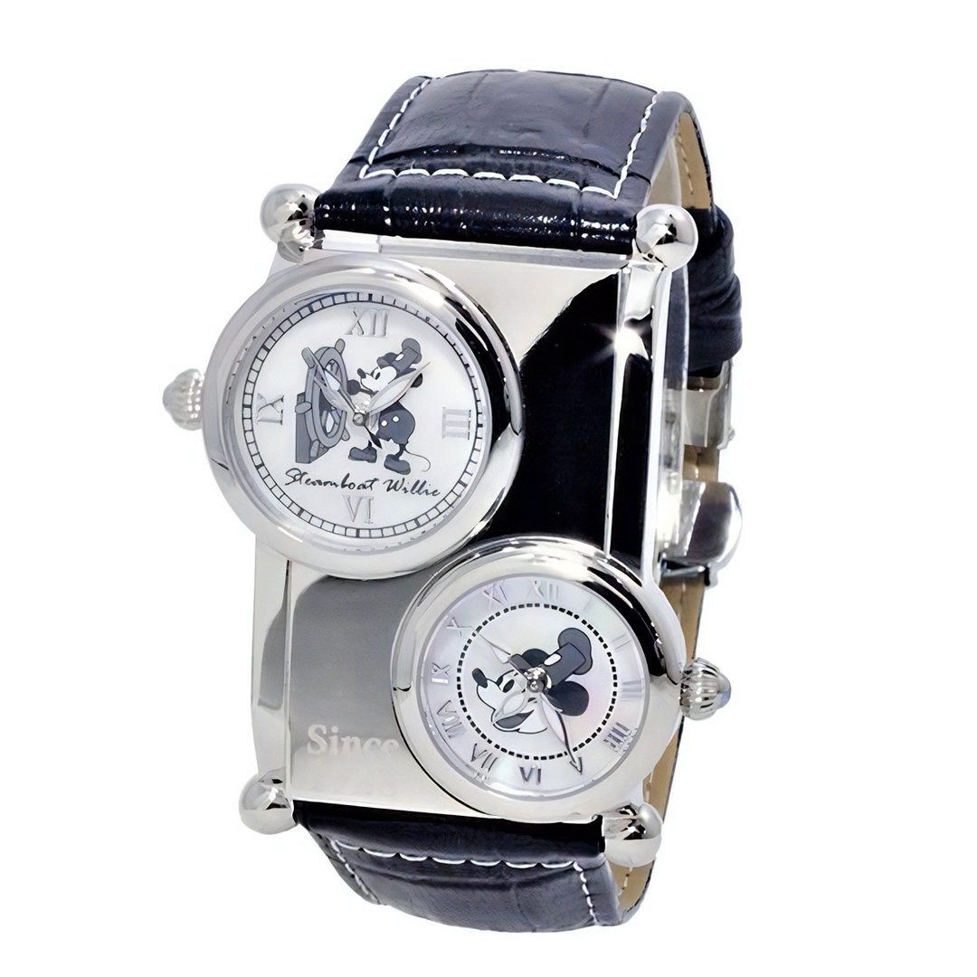Adult Disney Watch Twin Watch Mickey Mouse / Steamboat Willie Shell Dial 100 Pieces with Serial Number - 女表 - 其他金属 黑色