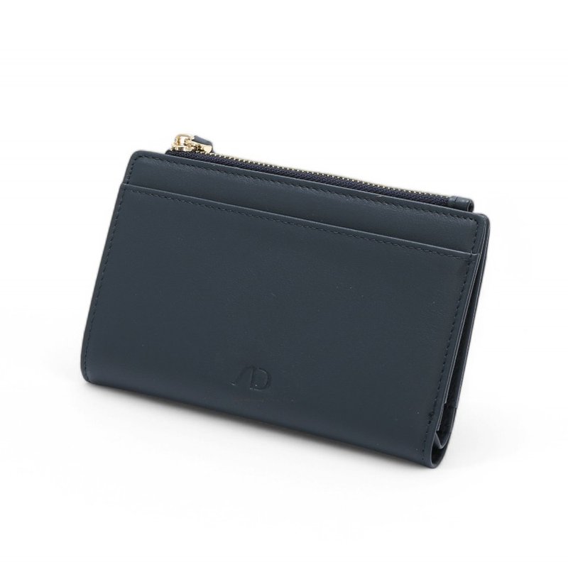 ANNA DOLLY 质感真皮大容量多卡位中夹 宝石蓝 - 皮夹/钱包 - 真皮 蓝色