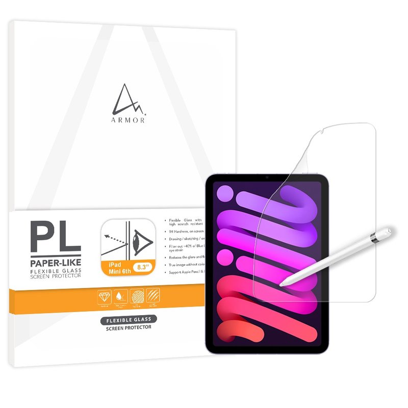 ARMOR iPad mini 8.3 软性玻璃类纸滤蓝光萤幕保护贴 - 电脑配件 - 其他材质 