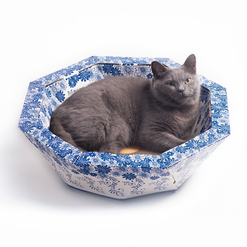 China Bowl青花瓷纸制猫家具猫屋【内附抓板】 - 抓板/跳台 - 纸 卡其色