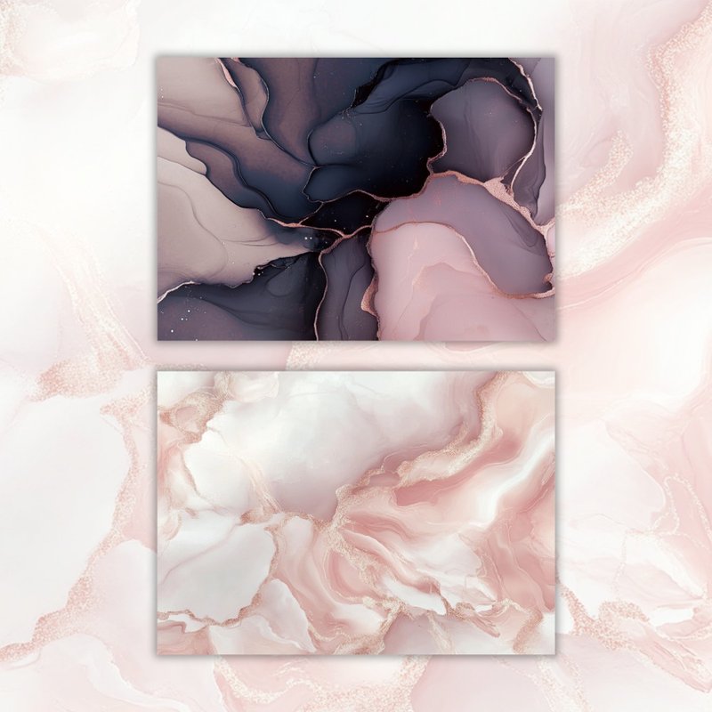 A4. 大理石纹 - 卡片/明信片 - 纸 