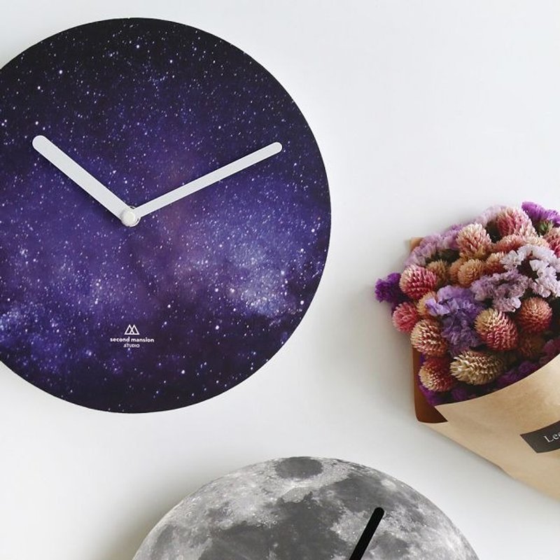 敲敲-Second-Mansion-大自然系列设计挂钟-宇宙星空,PLD67540 - 时钟/闹钟 - 塑料 蓝色