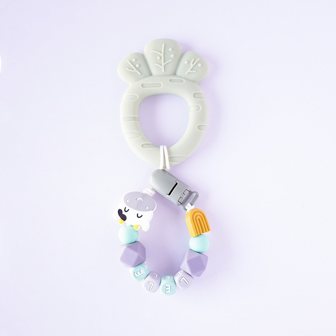 10颗 lele 彩虹 牛 珊瑚绿胡萝卜固齿器 / 定制化奶嘴链 - 玩具/玩偶 - 其他材质 多色