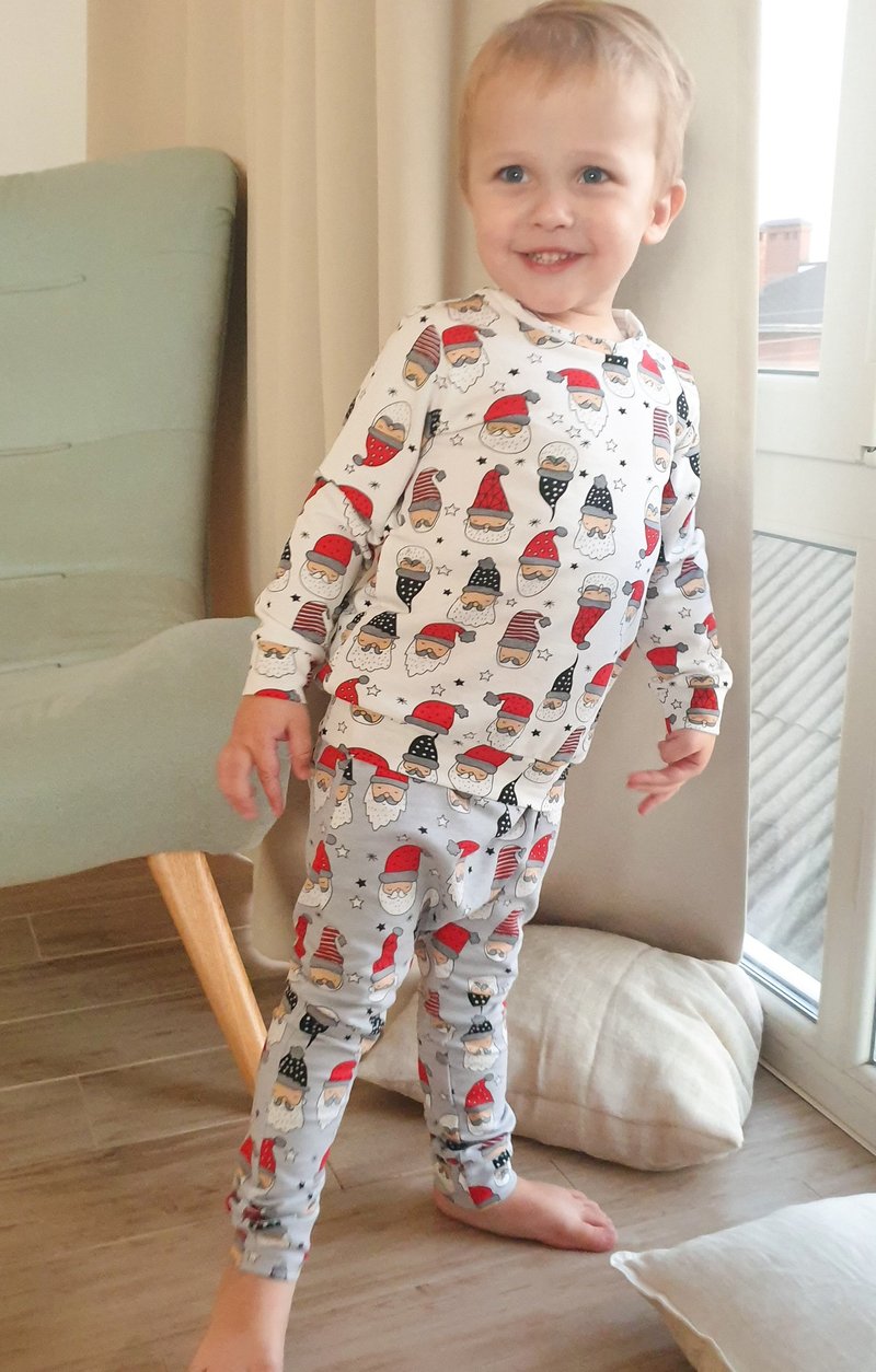 Merry Christmas Santa baby sweatshirt, baby boy sweatshirt, baby girl sweatshirt - 童装上衣 - 棉．麻 多色