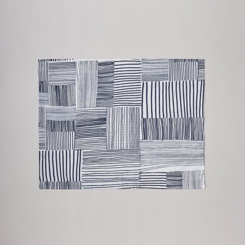 二重纱大茶巾 / 编织深蓝 - 厨房用具 - 棉．麻 蓝色