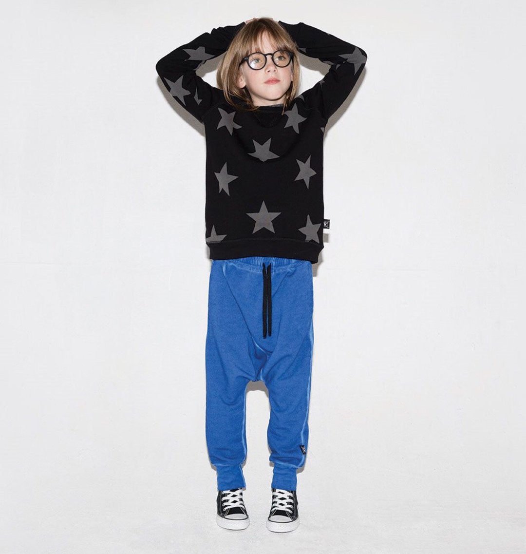 2017aw NUNUNU diagonal baggy pants - 其他 - 棉 蓝色