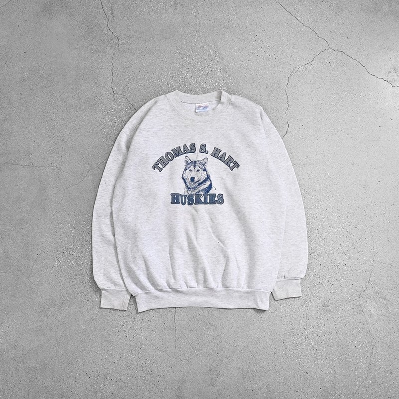 Vintage 大学Tee / 大学踢、古着大学T、大学t、卫衣、古着上衣 - 男装上衣/T 恤 - 棉 灰色