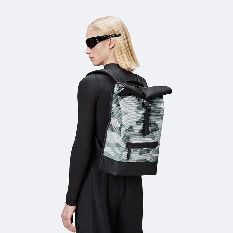 【丹麦 RAINS】Rolltop Rucksack Mesh W3 网状防水卷盖后背包 - 后背包/双肩包 - 其他材质 多色