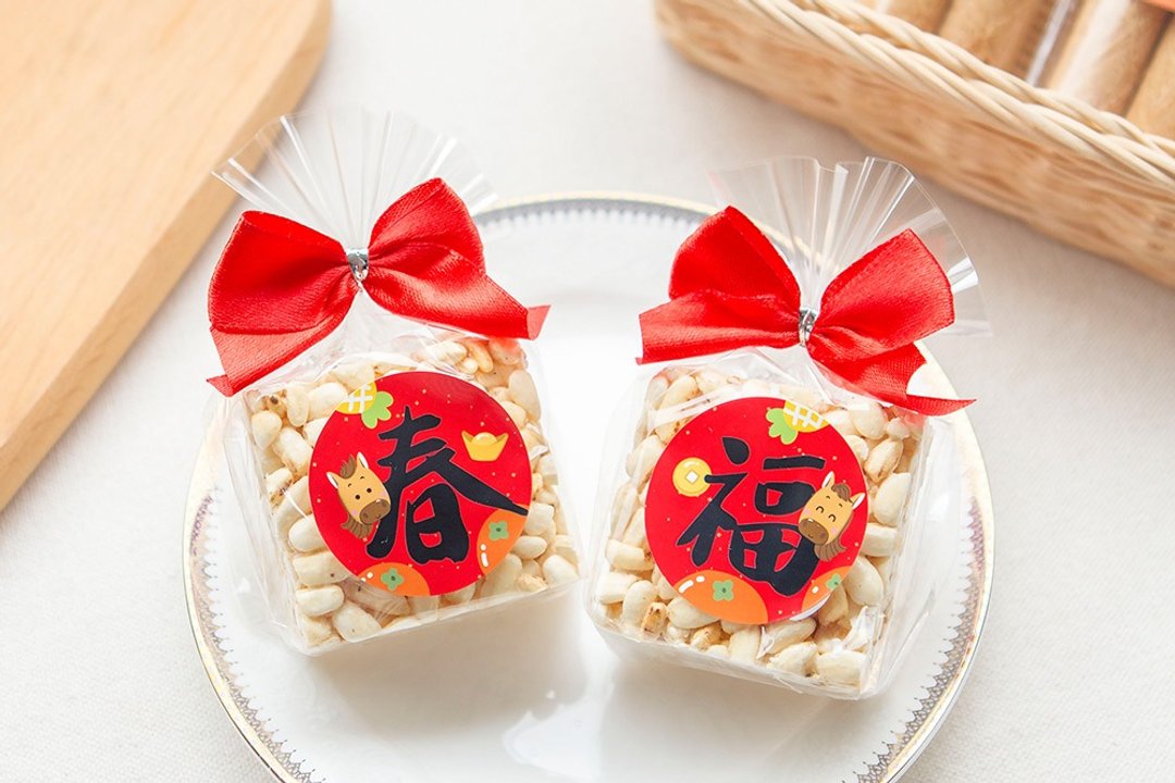 马年开春小礼品 春来福到米香 (满百份免费印名字) - 手工饼干 - 新鲜食材 红色