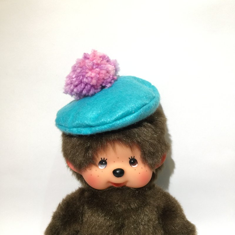 Monchhichi _手作娃衣_贝雷帽 - 玩偶/公仔 - 棉．麻 多色