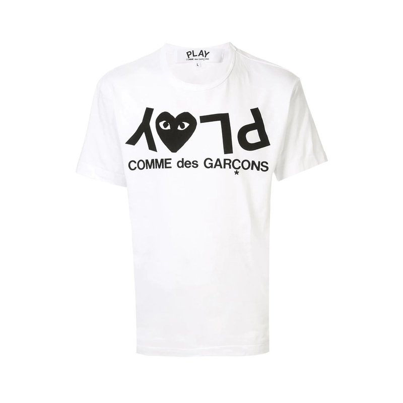 PLAY COMME DES GARÇONS T-shirt - 男装上衣/T 恤 - 棉．麻 白色