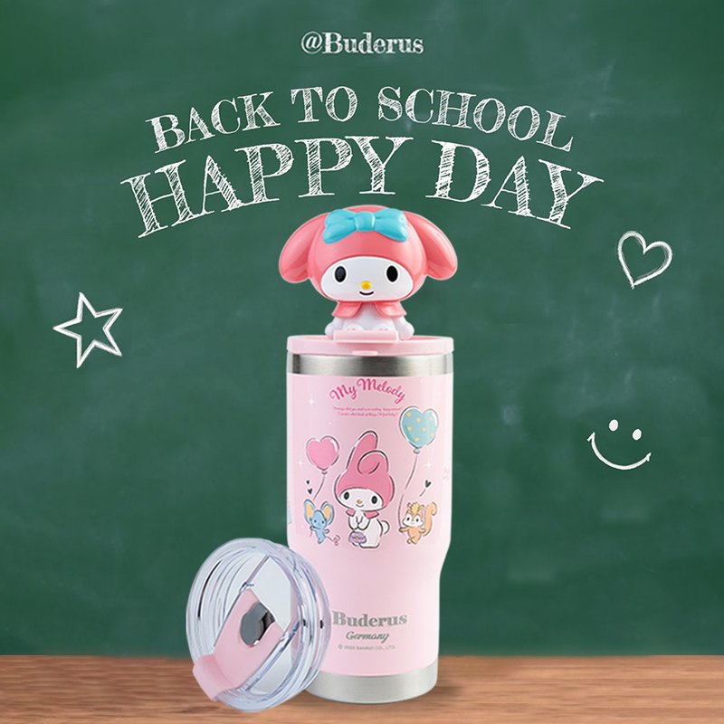 快乐开学季【德国Buderus】三丽鸥陶瓷冰霸杯 710ml-美乐蒂 - 保温瓶/保温杯 - 不锈钢 白色