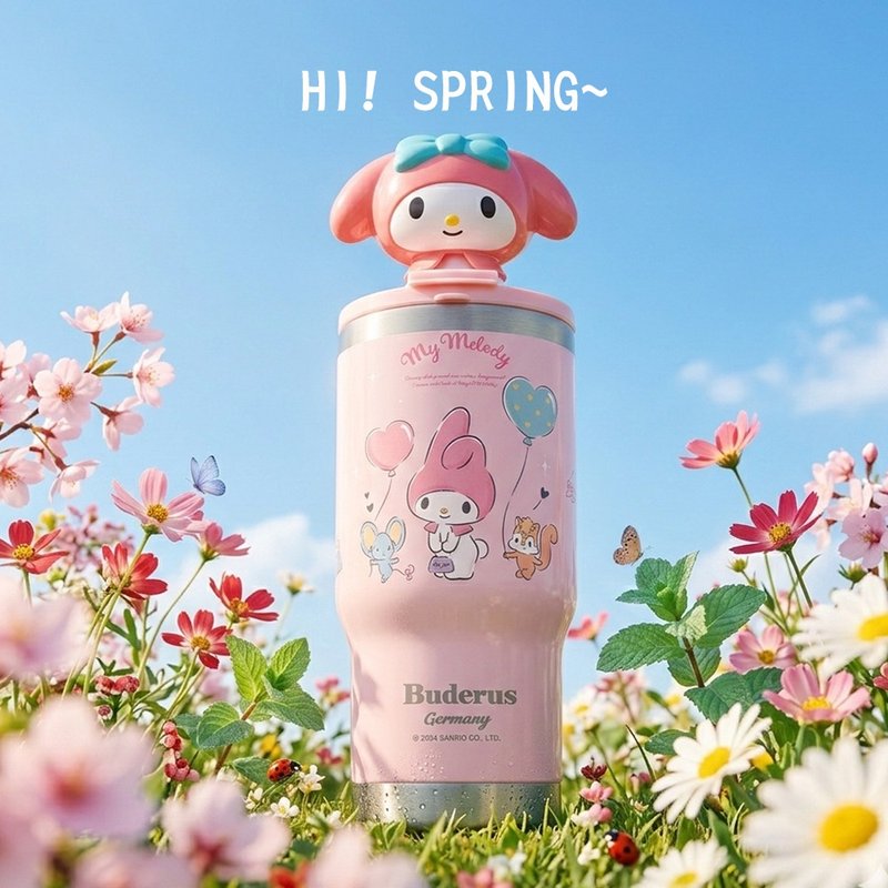 加码送造型吸管套_Buderus三丽鸥公仔冰霸杯-美乐蒂 - 保温瓶/保温杯 - 不锈钢 白色