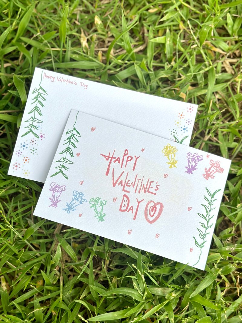 手写明信片 #情人节送花 - 卡片/明信片 - 纸 
