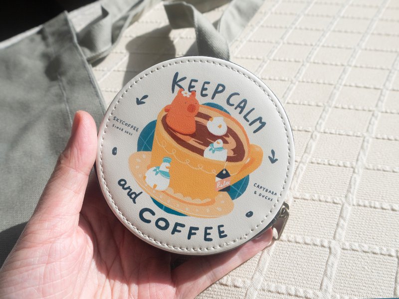 Keep Calm and Coffee PU硬壳圆钱包 - 零钱包 - 其他材质 