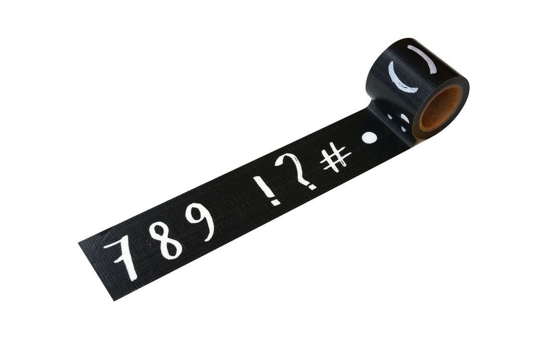 【小屋女子 YOJO TAPE】养生胶带 : YJV-17 - 纸胶带 - 防水材质 黑色