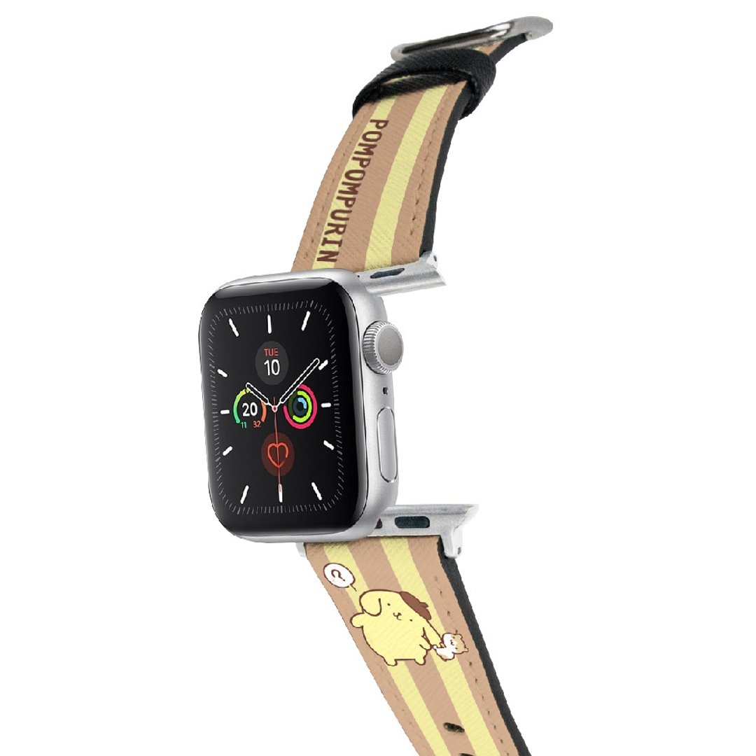 【Hong Man】三丽鸥系列 Apple Watch 皮革表带 布丁狗 仓鼠小伙 - 表带 - 人造皮革 卡其色