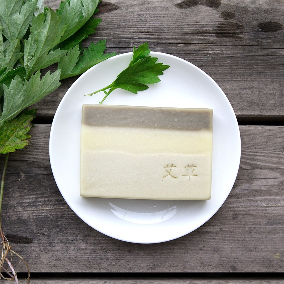 【原水味 UNESHINE】 原萃手作精油皂-艾草分层皂 80g - 肥皂/手工皂 - 其他材质 