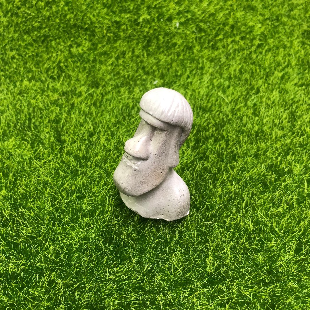 沈思的摩艾 - 摆饰 - 水泥 灰色