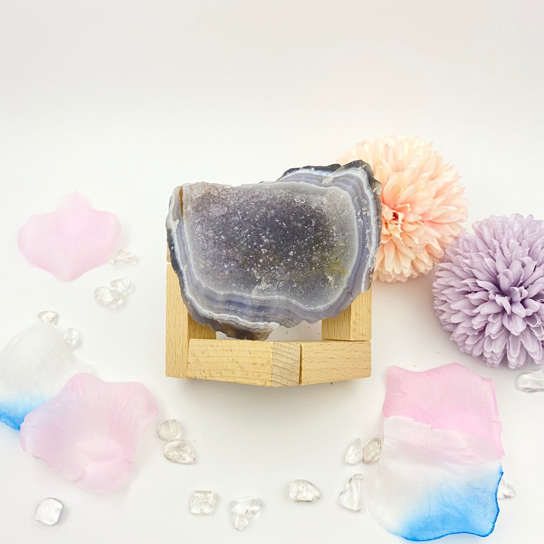 玛瑙砂糖白晶簇连底座 | 水晶 | 水晶簇 | 水晶摆件 - 摆饰 - 水晶 白色