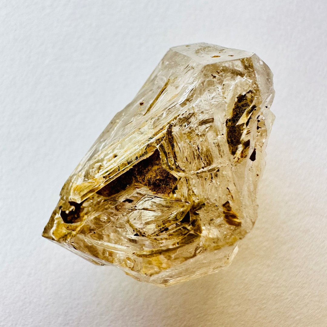 巴基斯坦黄泥骸骨水晶 银1 开窗骨干水晶 原石原矿标 磁场脉轮 - 摆饰 - 其他材质 金色