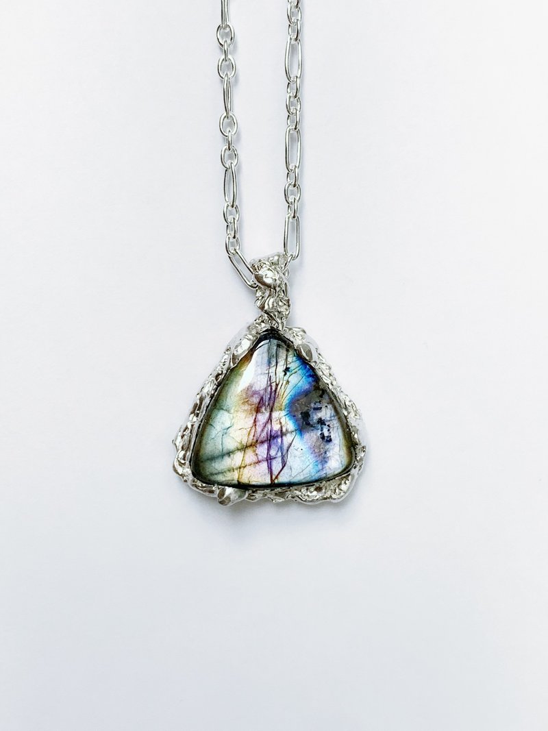 三角拉长石月蚀项链 - 项链 - 半宝石 多色