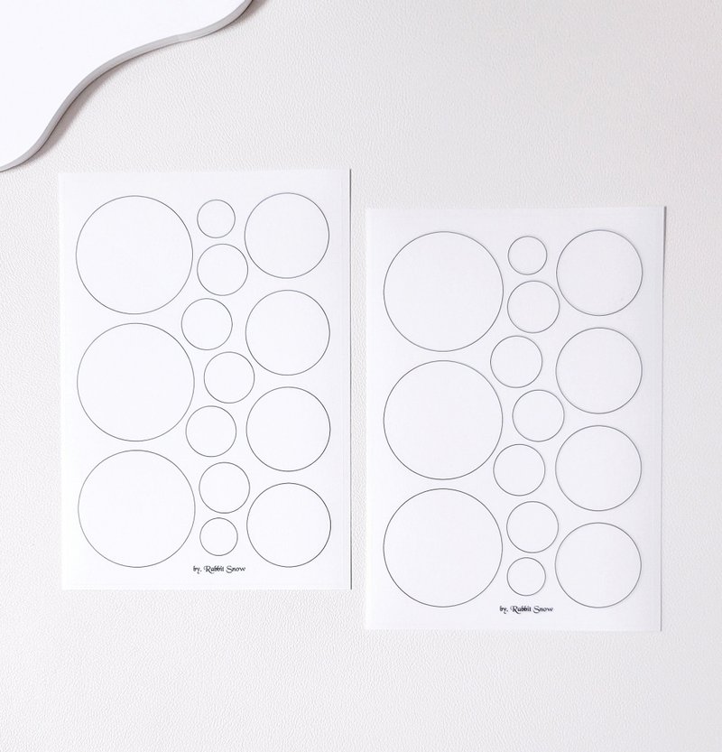 黑色时尚圆圆贴纸 - 贴纸 - 其他材质 