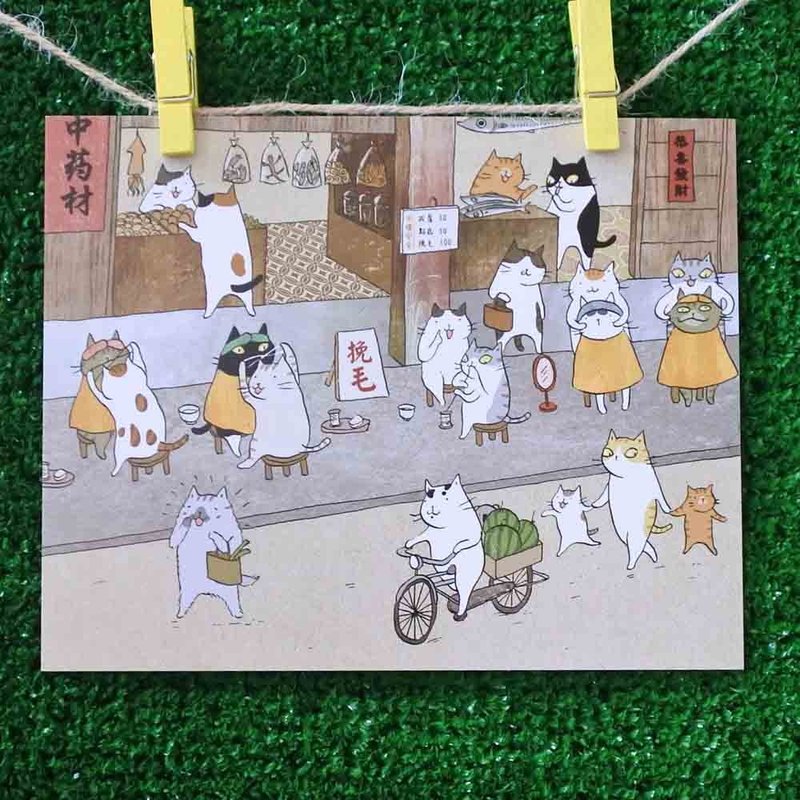 3猫小铺猫咪插画明信片(画家:猫小姐) – 挽毛师 - 卡片/明信片 - 纸 