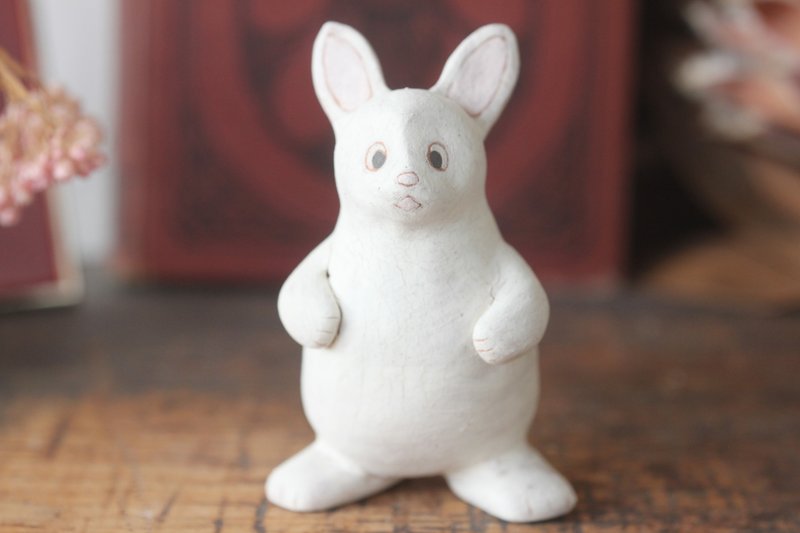 白兔迷你人物模型 - 玩偶/公仔 - 陶 卡其色