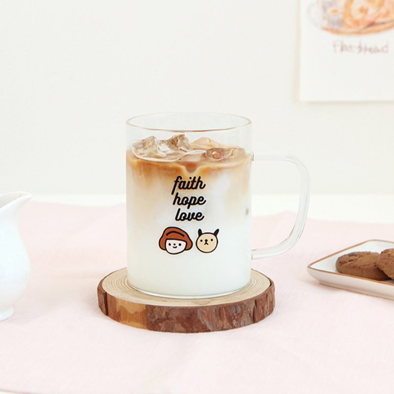 Mug 马克造型系列 玻璃杯  02. Jane & ChiChi - 咖啡杯/马克杯 - 玻璃 白色