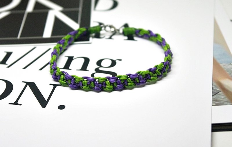 手编蚕丝蜡线素款 <密密麻麻> //可以自选颜色// - 手链/手环 - 蜡 绿色