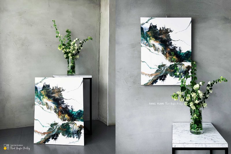 台中体验 l 流动画体验课程 - 60 X 80CM画板 l 方圆雕塑 - 插画/绘画/写字 - 压克力 