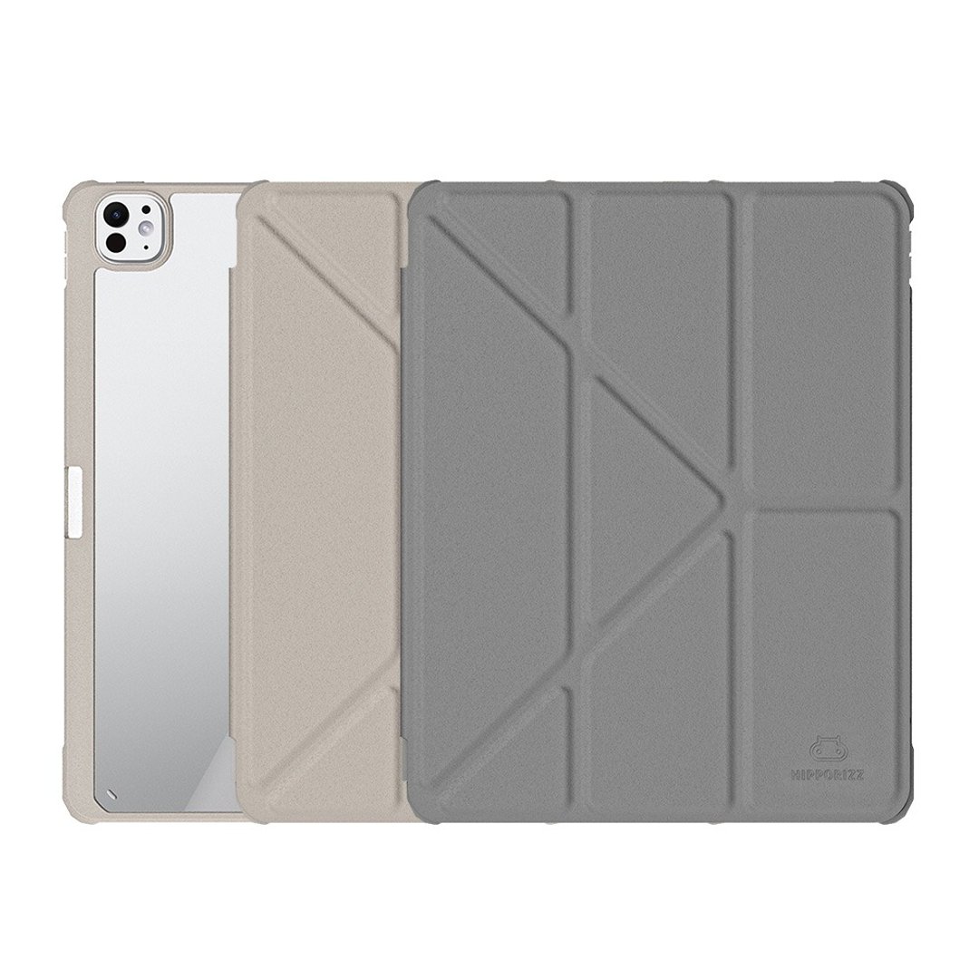 Hipporizz iPad Pro 13(2024) Origo 晶透笔槽防摔壳 - 平板/电脑保护壳 - 塑料 多色