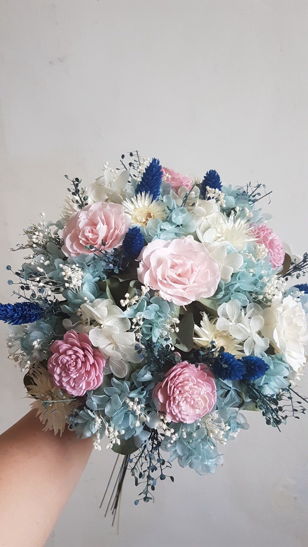 海藏设计│海洋传说。美丽之心不凋花干燥花捧花。新娘捧花 胸花 - 干燥花/捧花 - 植物．花 粉红色
