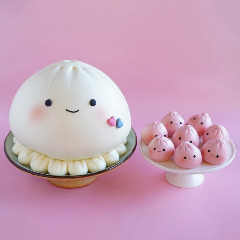 美姬馒头 6寸包中包鲜乳子母寿桃 一盒1入 - 其他 - 其他材质 红色