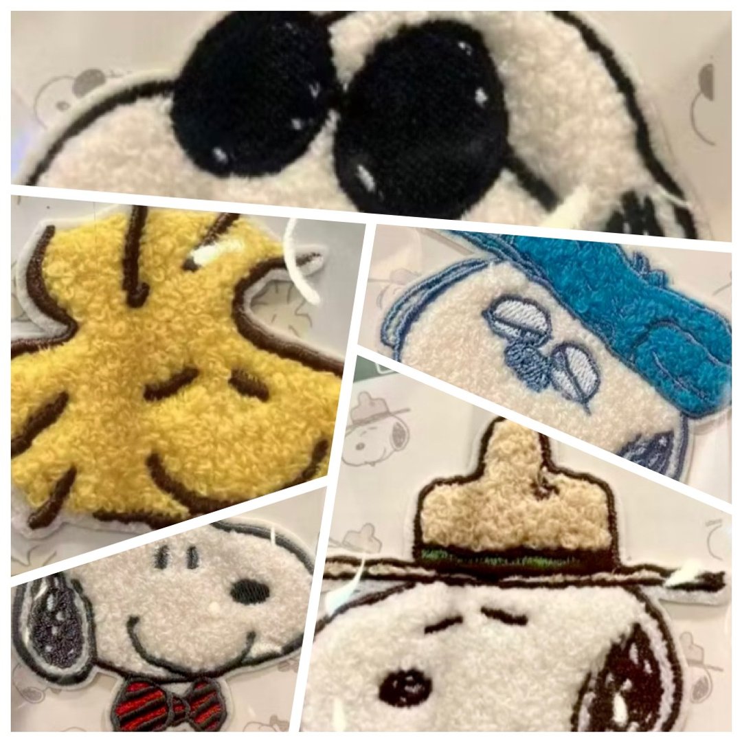 snoopy 刺绣贴布 立体贴纸 烫布贴 史努比贴纸 欧拉夫贴纸 - 贴纸 - 绣线 蓝色