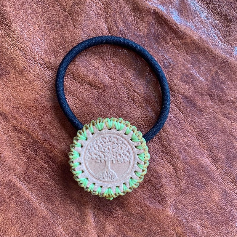 -生命之树- Macrame 针法皮革发带 - 发饰 - 真皮 多色