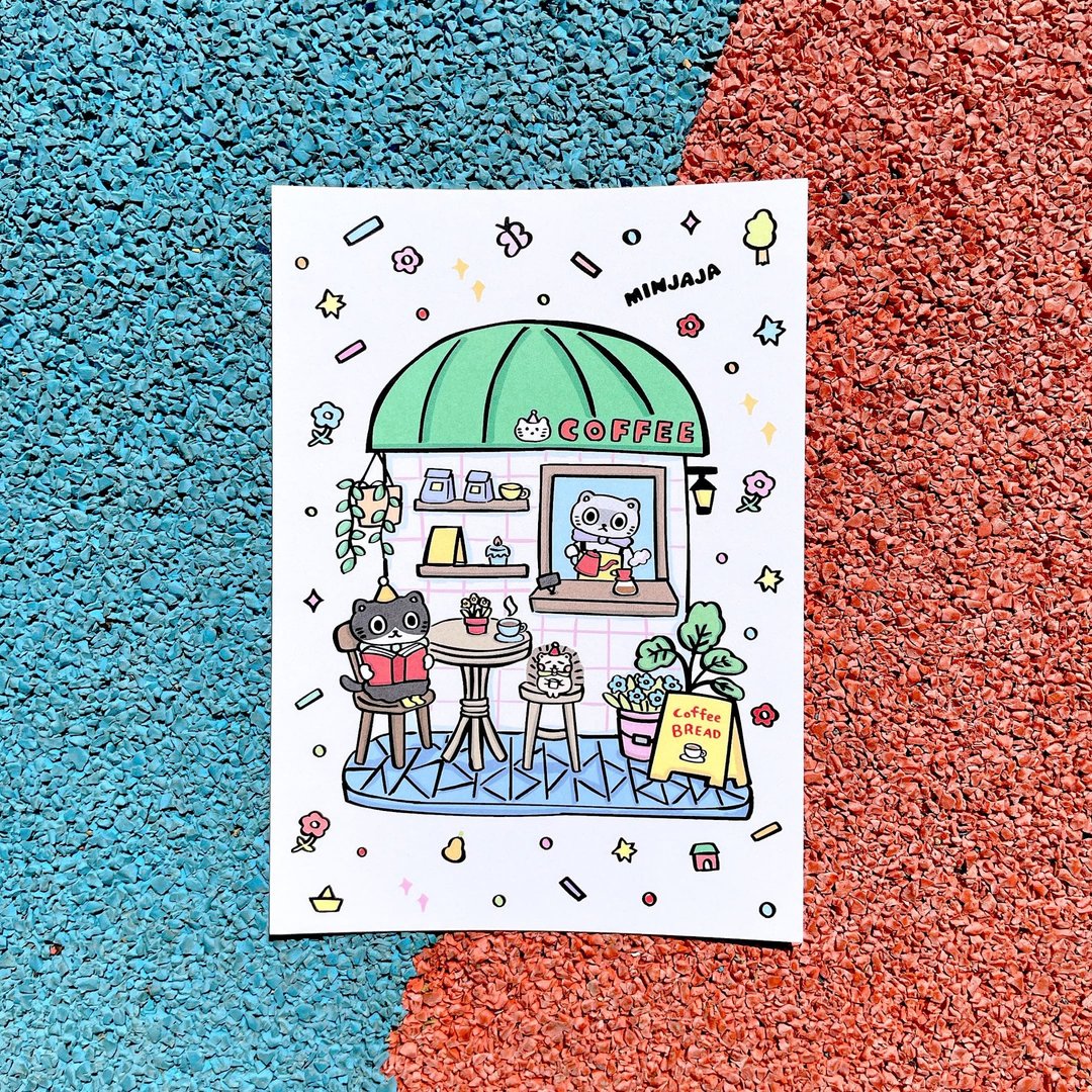 插画明信片 离线找真喵 - 卡片/明信片 - 纸 