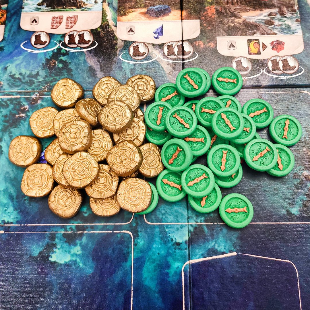 与 Lost Ruins of Arnak 棋盘游戏兼容的豪华资源代币。 - 桌游/玩具 - 其他材质 