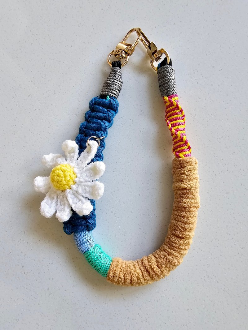 Faith Handmade | GD小雏菊 多巴胺 手机腕带 相机腕带 手机挂绳 - 挂绳/吊绳 - 棉．麻 