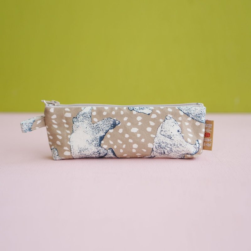 最文具控 船型笔袋 北极熊 - 铅笔盒/笔袋 - 棉．麻 卡其色