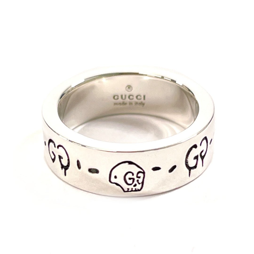 【日本直送 二手美品】8.5号 Gucci 古驰 戒指 Ghost Skull 银 925 银饰 经抛光处理 - 戒指 - 纯银 银色