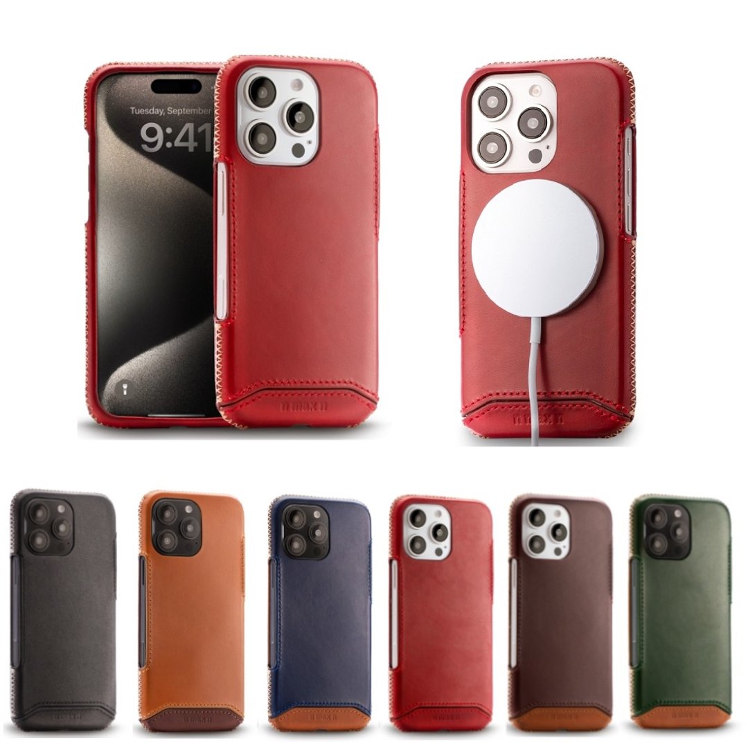 iPhone 16 Pro 经典系列-磁吸手机皮套-六色任选 - 手机壳/手机套 - 真皮 咖啡色